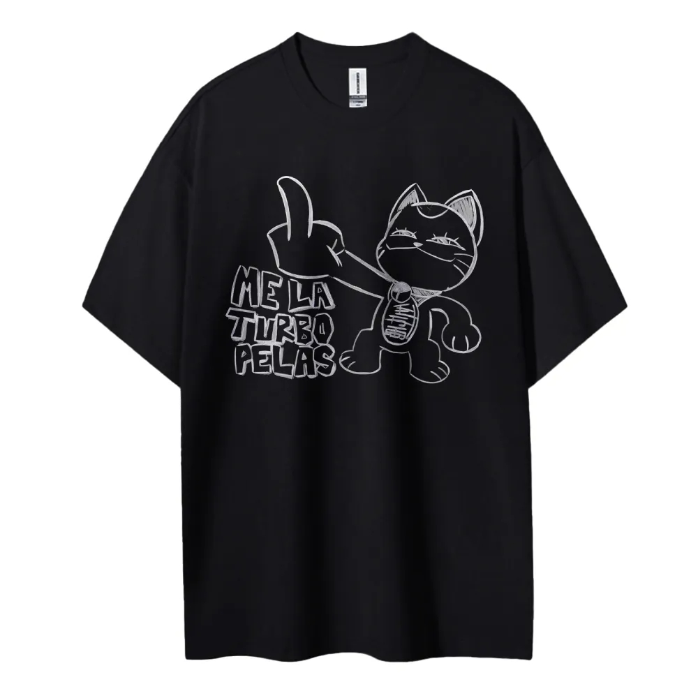 Street Fashion Magazine - Dandadan T-Shirt Anime Cat Middle Finger