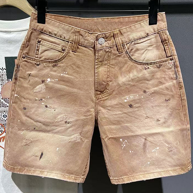 Street Fashion Korea - Hip-Hop Streetwear Men's Denim Shorts Summer