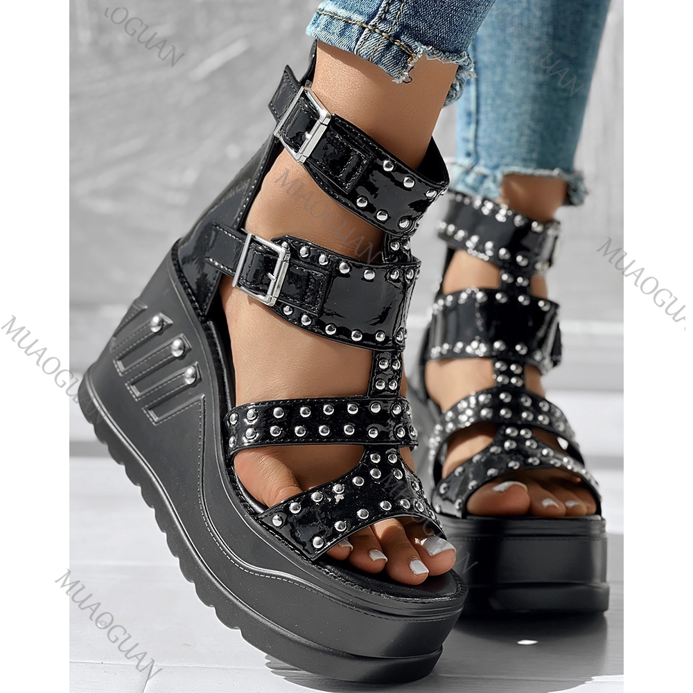 Street Fashion Women - Fashion Women Peep Toe Black Sandals