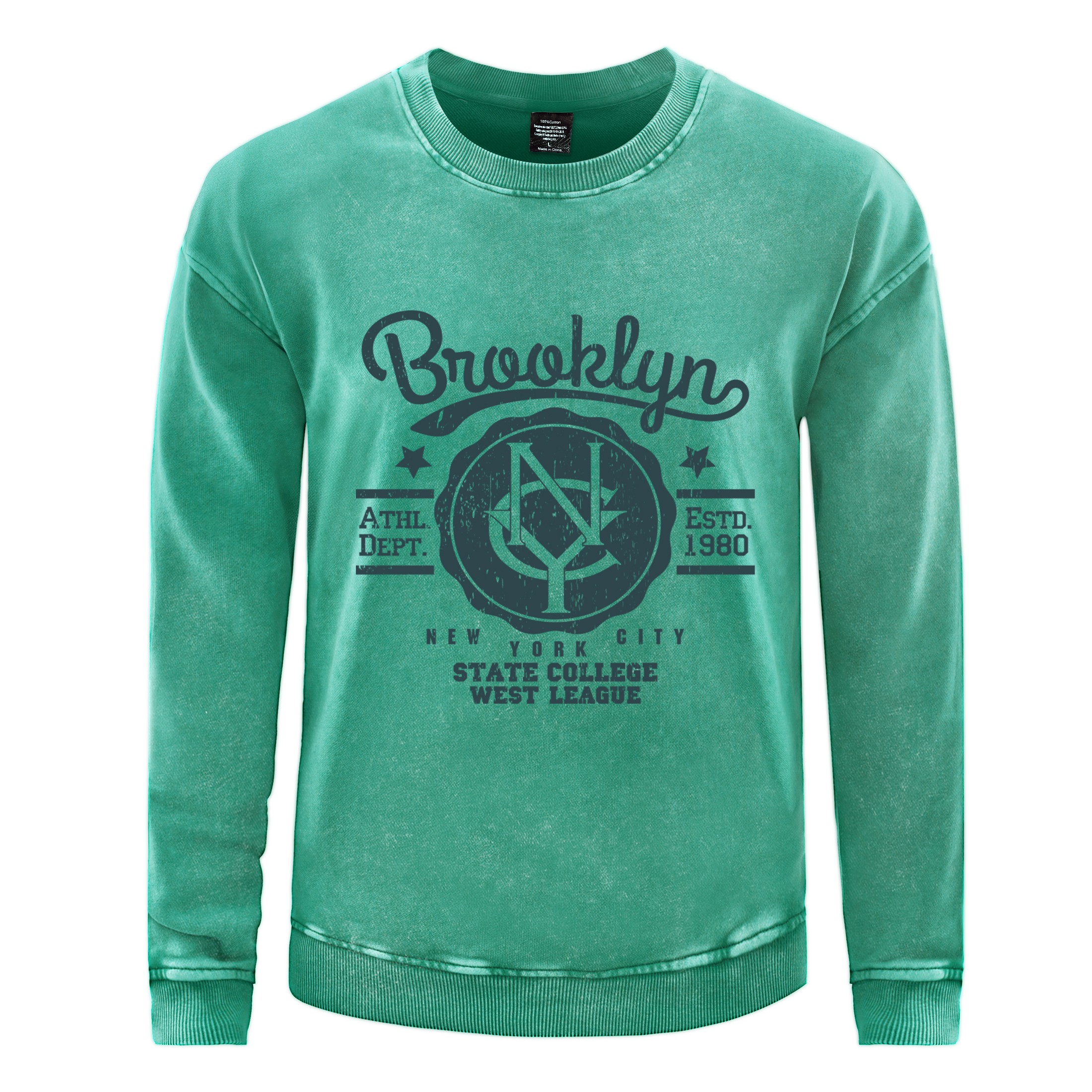 Oversized Crewneck Fleece - State College West League Man Washed