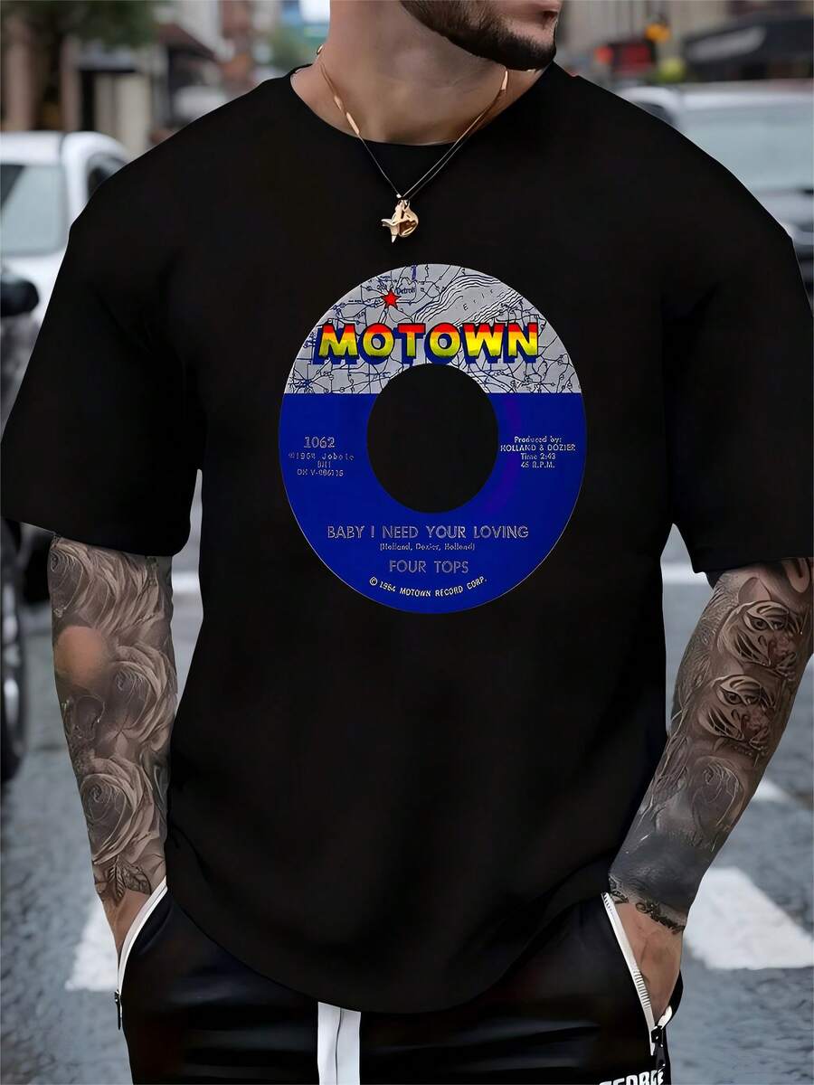 Italy Fashion Street - MOTOWN- Men'S Casual Cotton-Shirt - Round