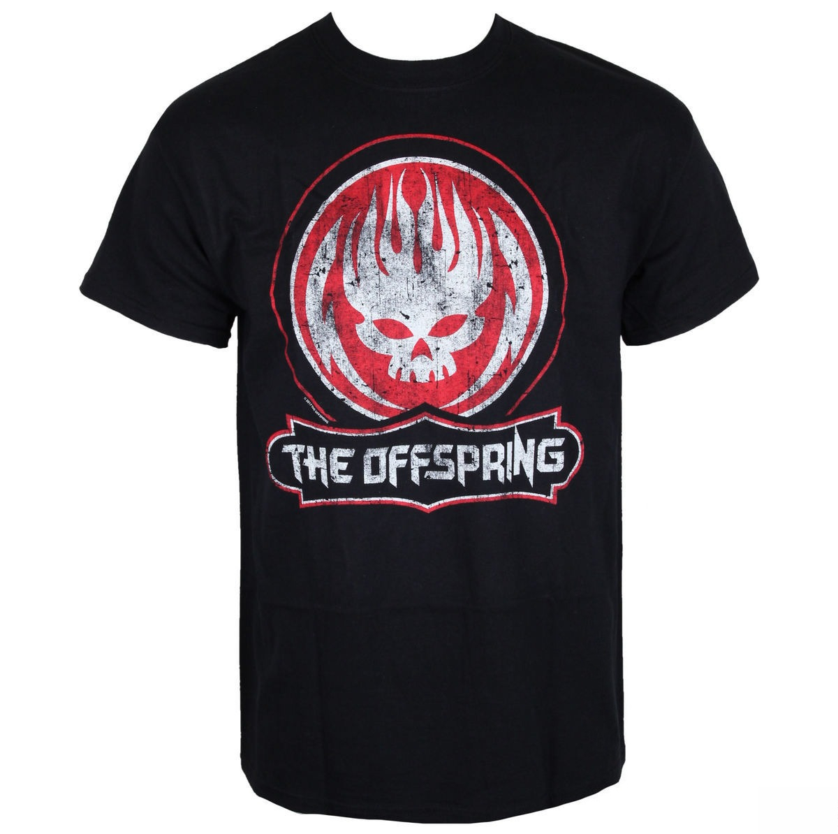 Street Fashion Shanghai - Offspring Distressed Skull Pattern Printing T-Shirt