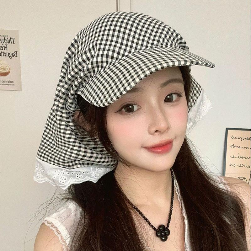 Street Fashion Korea - Womens Korean Headscarf Cap with Strap