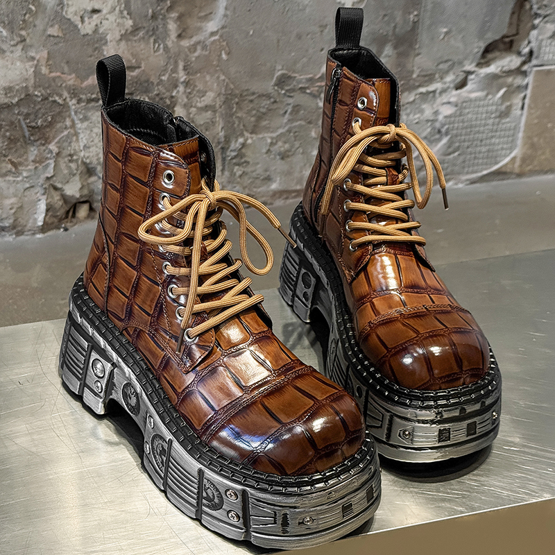 Street Fashion Punk - New trendy men thick soled high