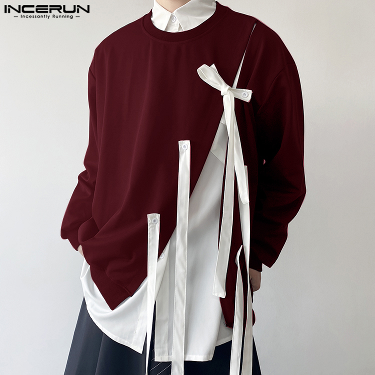 Street Fashion Korea - INCERUN Tops 2024 Korean Style Fashion