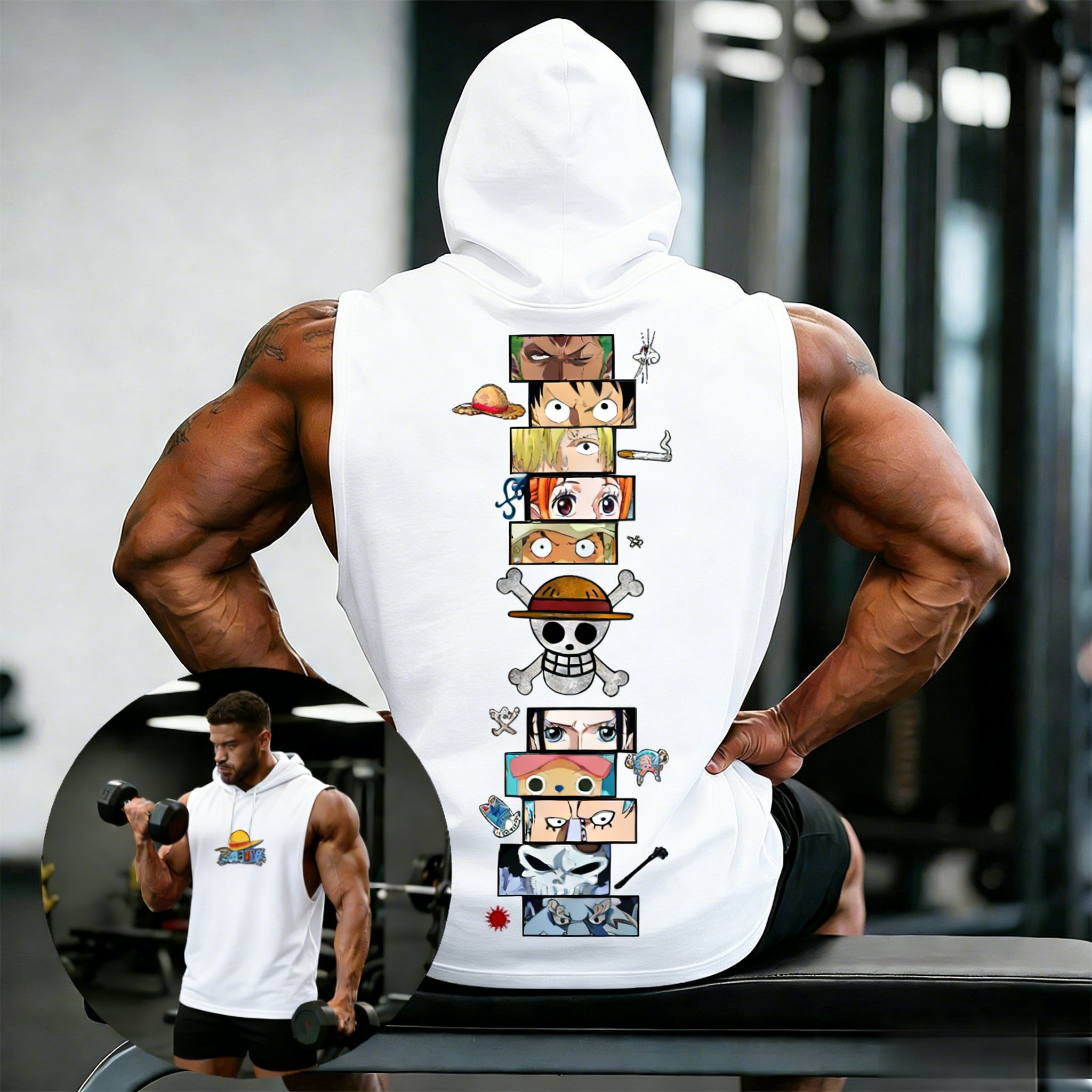 Street Fashion Magazine - One Piece Anime Hoodie Sleeveless Shirt