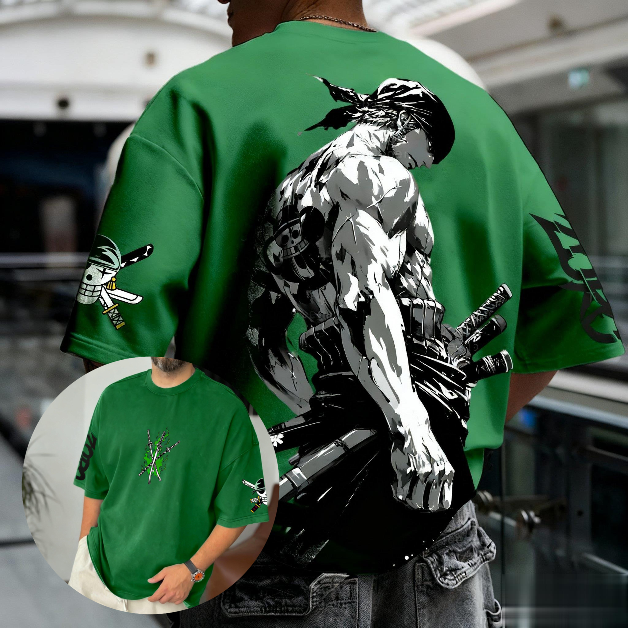 Street Fashion Magazine - Summer Y2k Anime One Piece Zoro
