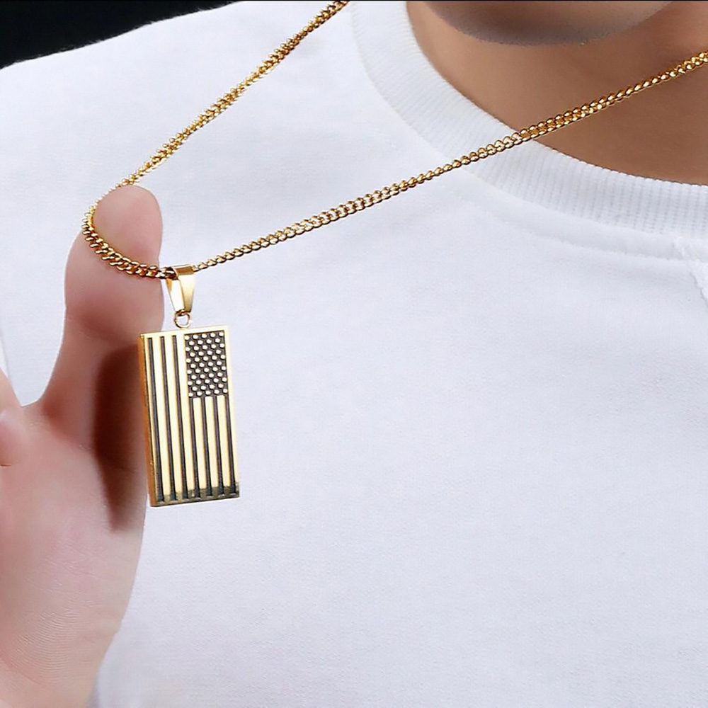 Classic US Flag Pendants & Nec – Street Fashion Mood recenzja i cena