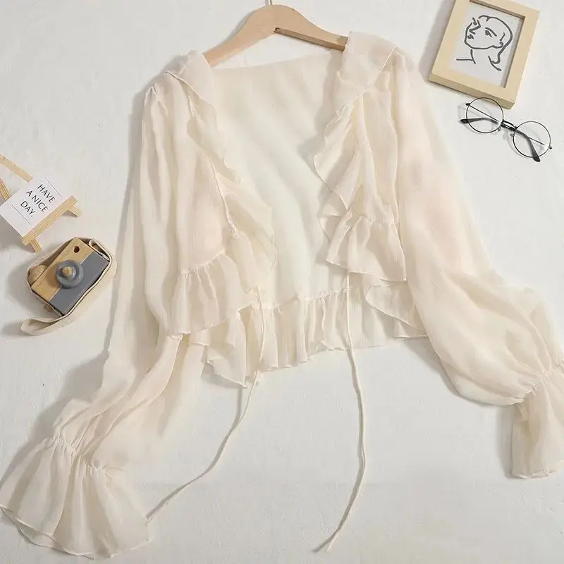 Blouses Women Lace-up Summer N – Street Fashion Korea recenzja i cena