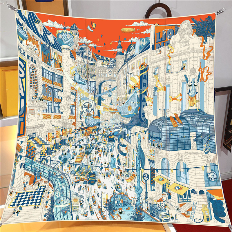 Silk Scarf Women City Street P – Street Fashion Hijab recenzja i cena