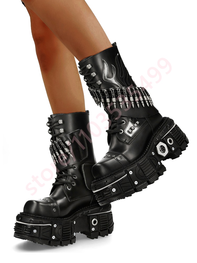 Thick Sole Rivet Bullet Motorc – Street Fashion Punk recenzja i cena