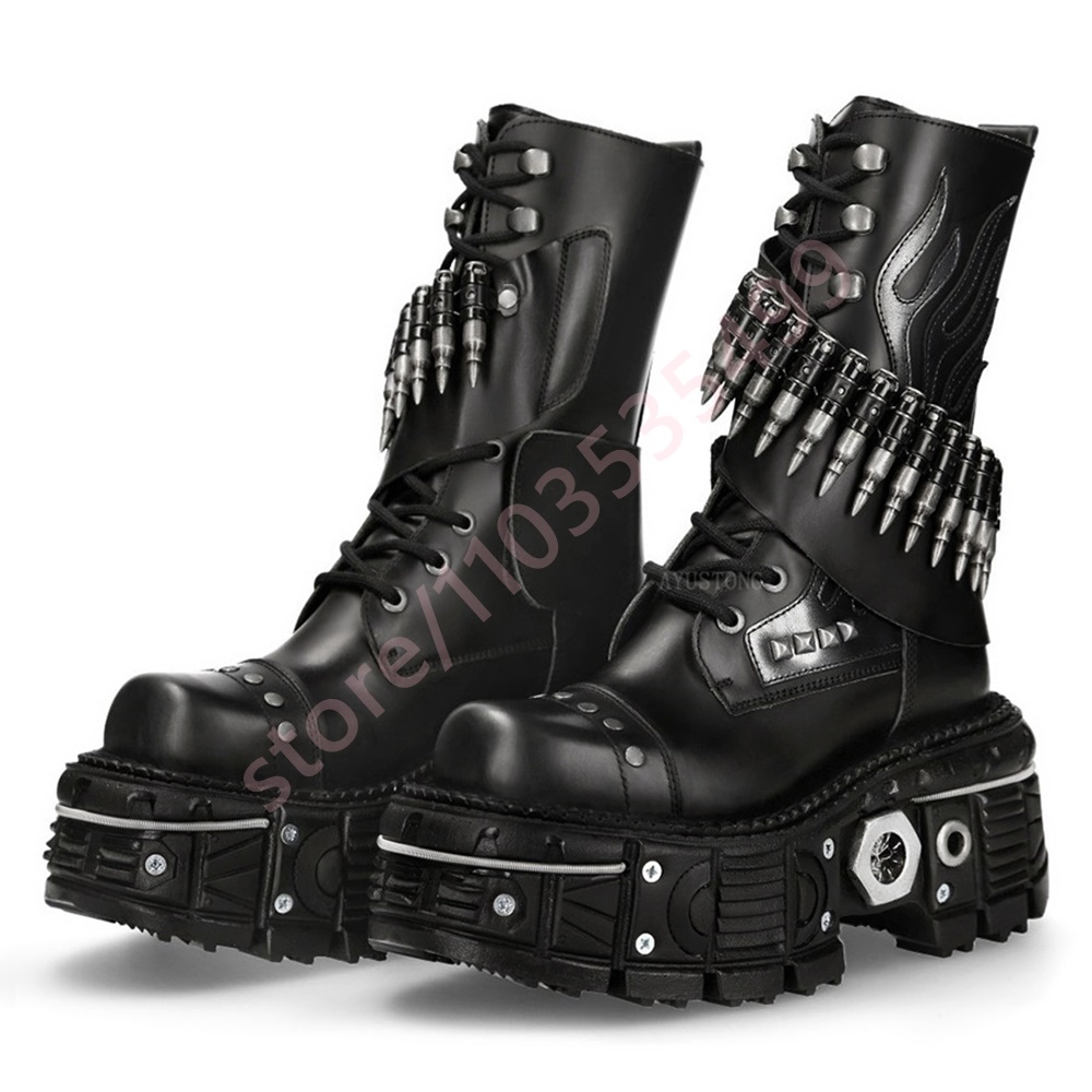 Thick Sole Rivet Bullet Motorc – Street Fashion Punk recenzja i cena