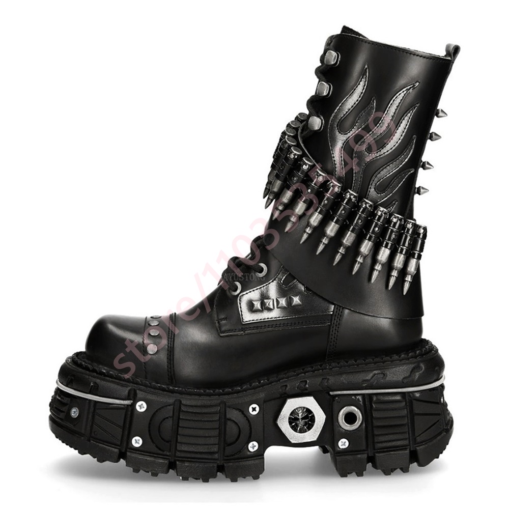 Thick Sole Rivet Bullet Motorc – Street Fashion Punk recenzja i cena