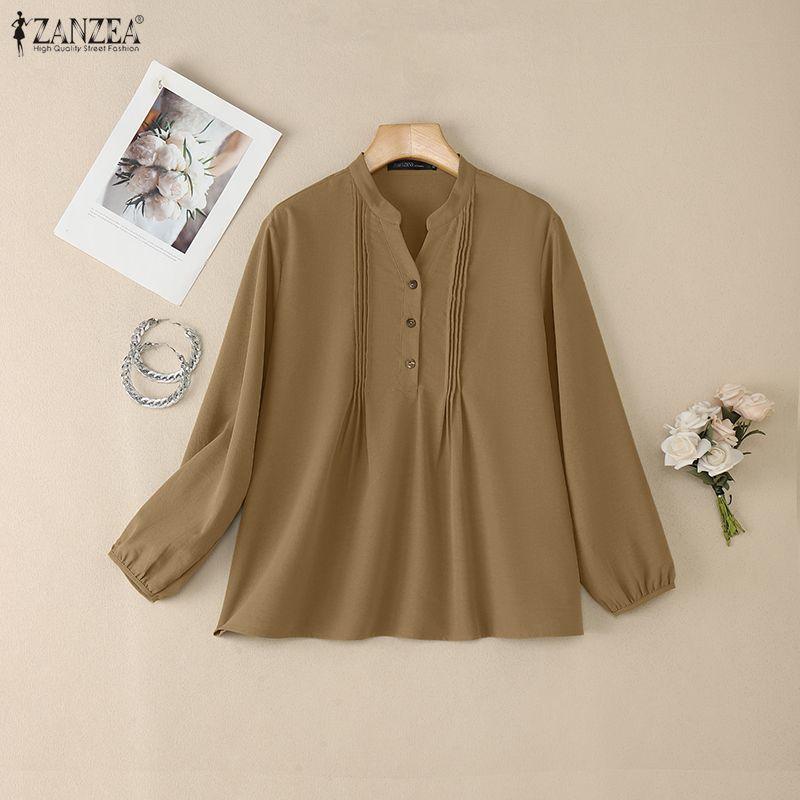 ZANZEA Fashion Long Sleeve Wom – Longline Tee Oversized recenzja i cena