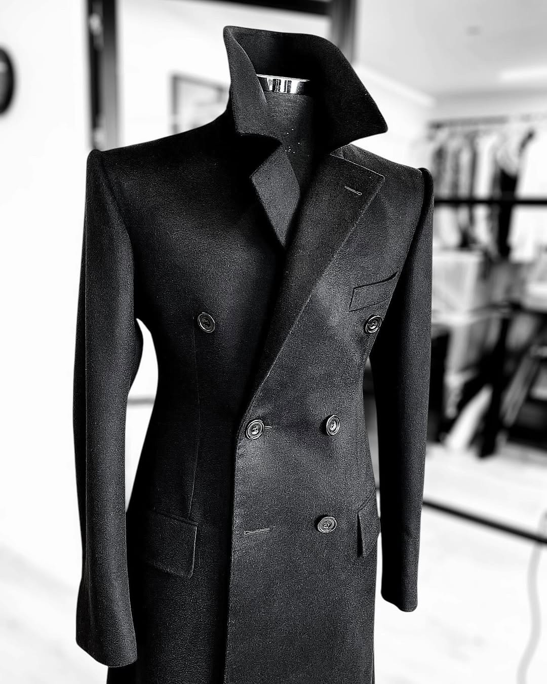 Fashion Woolen Blend Coat Men  – Street Fashion Shanghai recenzja i cena