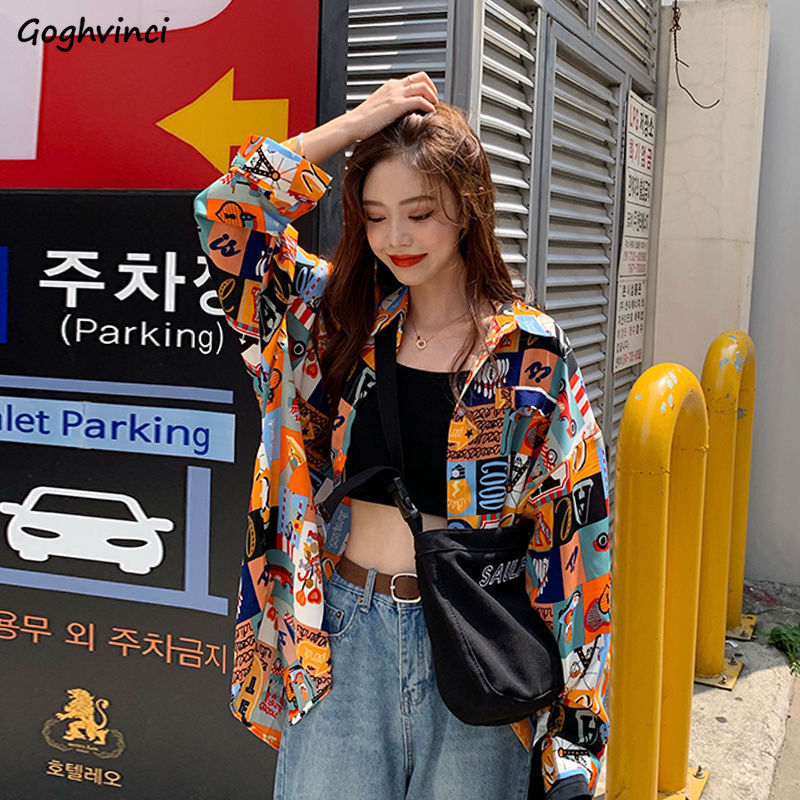 Shirts Women Spring Printed Th – Street Fashion Korea recenzja i cena