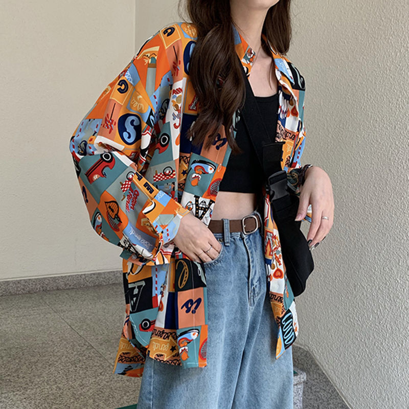 Shirts Women Spring Printed Th – Street Fashion Korea recenzja i cena