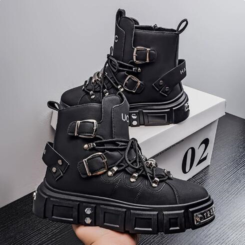Luxury Rivet Black High top Sn – Street Fashion Punk recenzja i cena