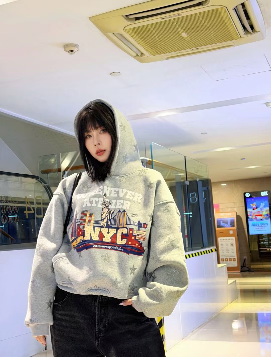 Women's Oversized Hoodie Sweat – Oversized Crewneck Fleece recenzja i cena