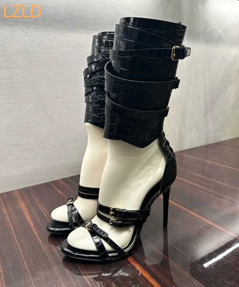 Black Sexy Catwalk Women Sanda – Street Fashion Women recenzja i cena