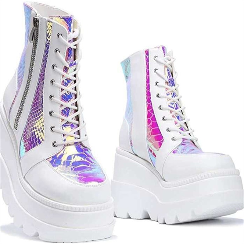 Women's Pink Holographic Platf – Street Fashion Punk recenzja i cena