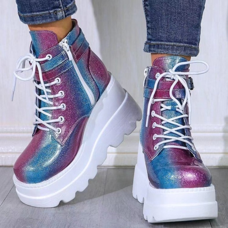 Women's Pink Holographic Platf – Street Fashion Punk recenzja i cena