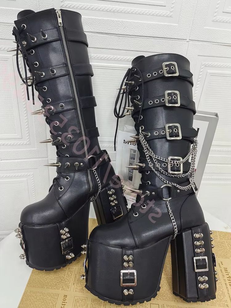 Punk-Style Platform Motorcycle – Street Fashion Punk recenzja i cena