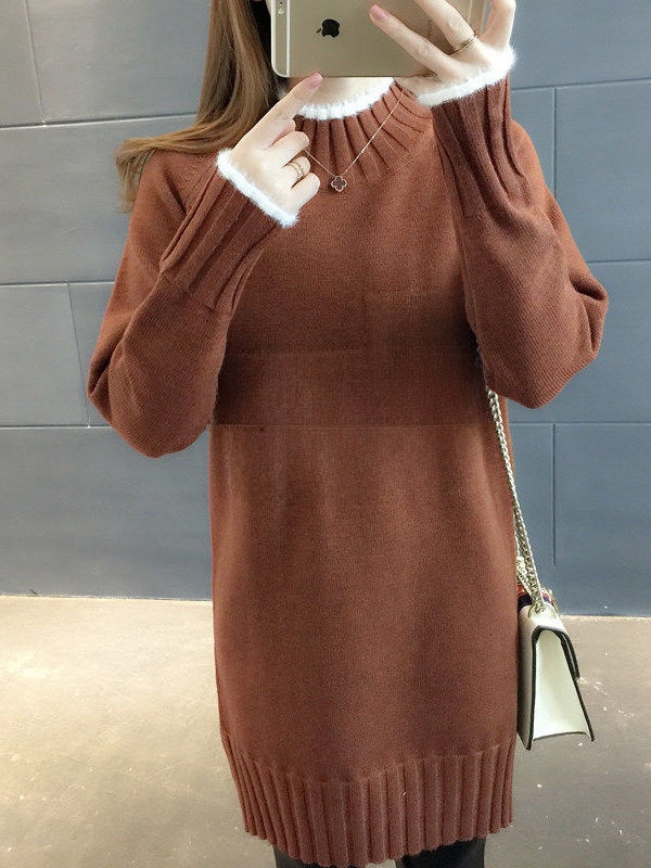 Women's Fleece Lined Oversized – Oversized Crewneck Fleece recenzja i cena
