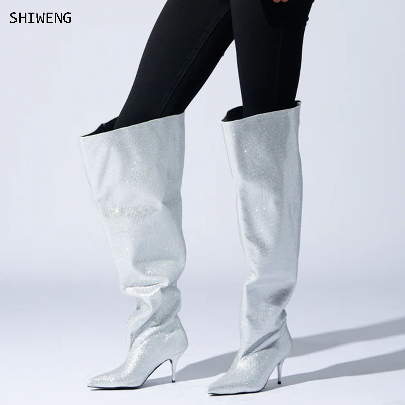 2026 Knee High Silver Crystal  – Street Fashion Rome 2026 recenzja i cena