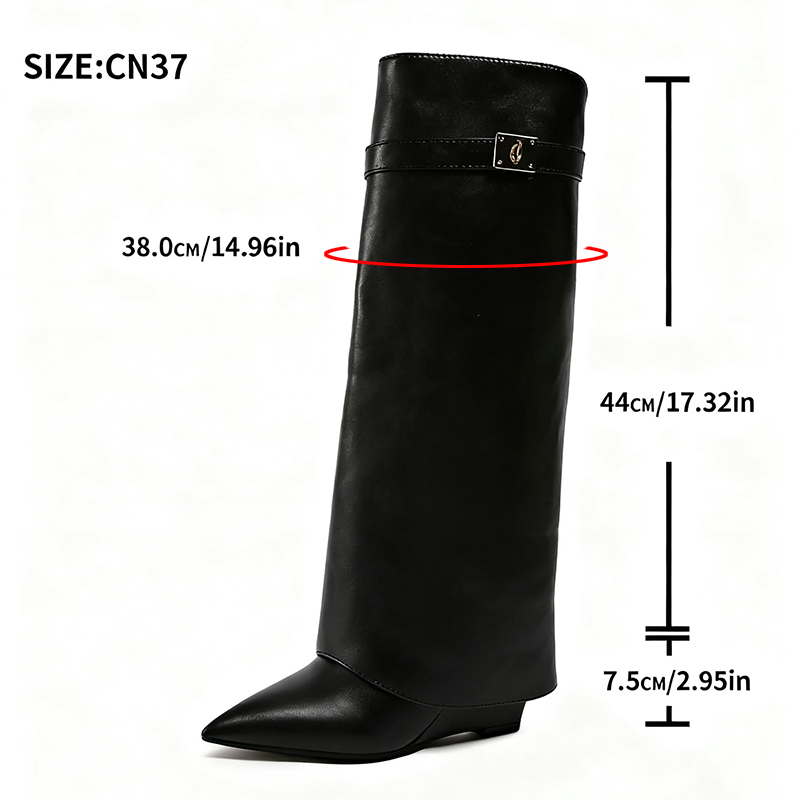 Black Pu Leather Knee High Boo – Street Fashion Punk recenzja i cena