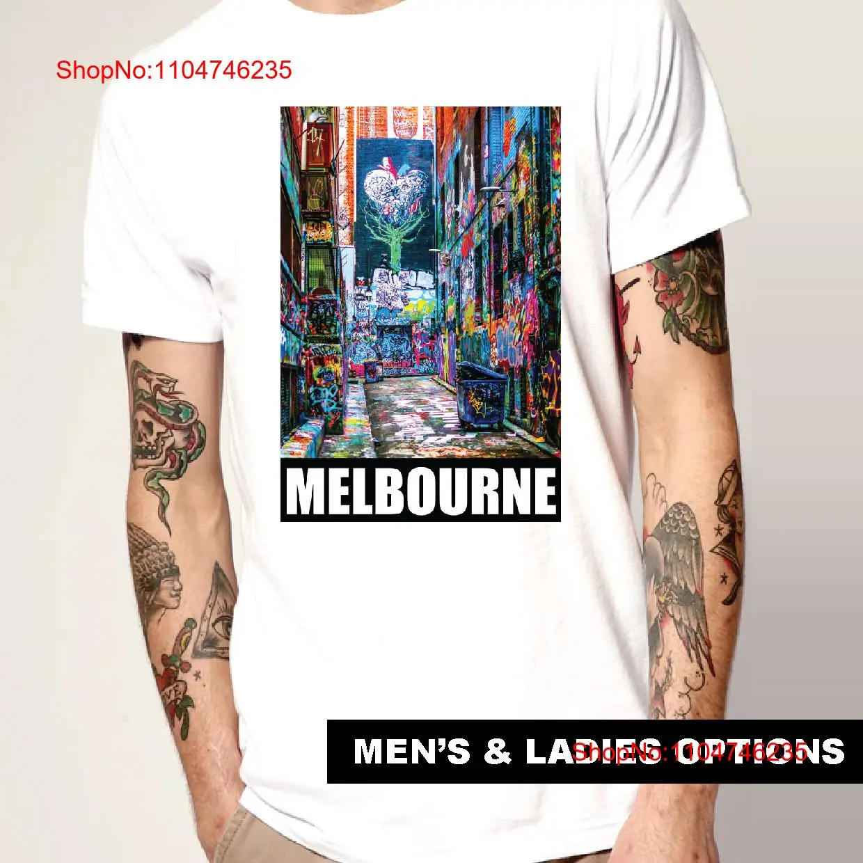 Cool T Shirt Graffiti MELBOURN – Street Fashion Melbourne recenzja i cena