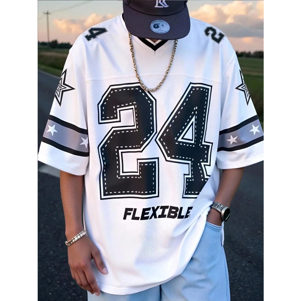 2026 Summer New Men's V-Neck T – Street Fashion Us recenzja i cena