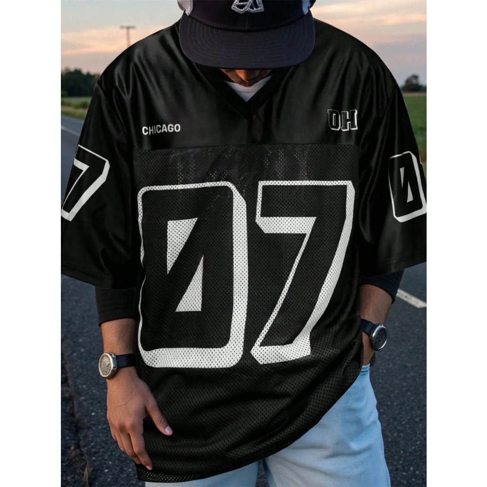 2026 Summer New Men's V-Neck T – Street Fashion Us recenzja i cena