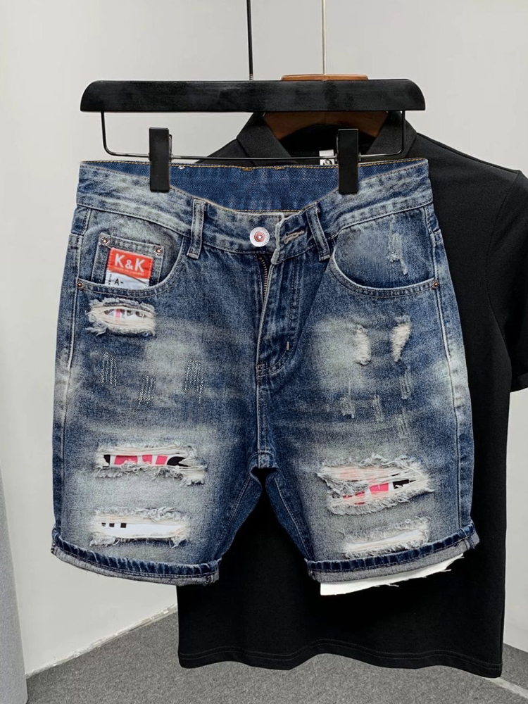 2026 Summer Ripped Straight Me – Street Fashion Korea recenzja i cena