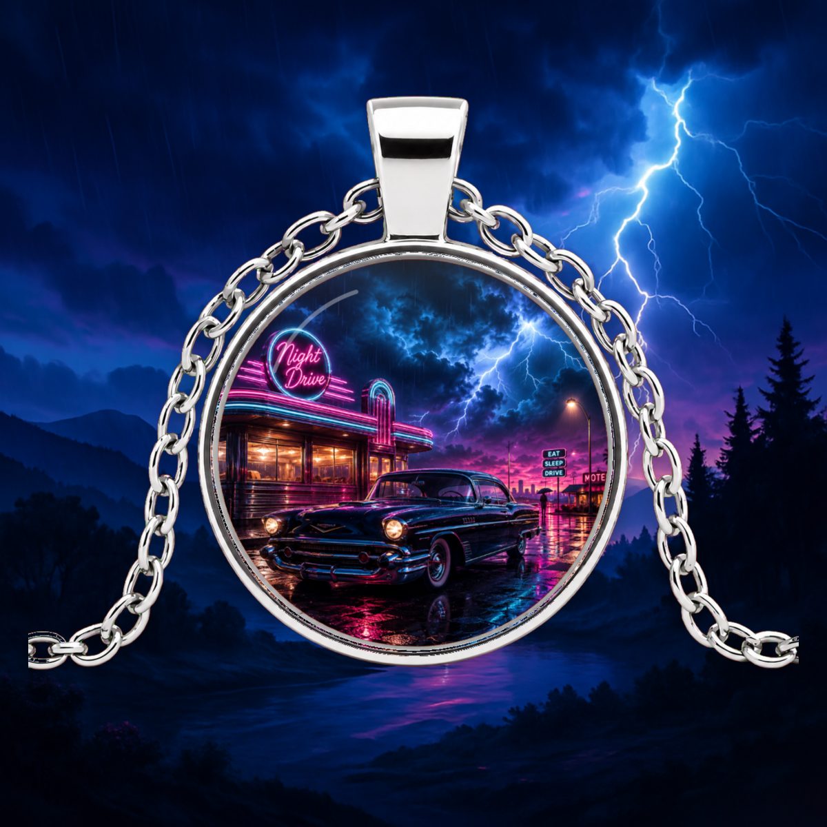 1PC Zinc Alloy Pendant Necklac – Fashion Street Night recenzja i cena
