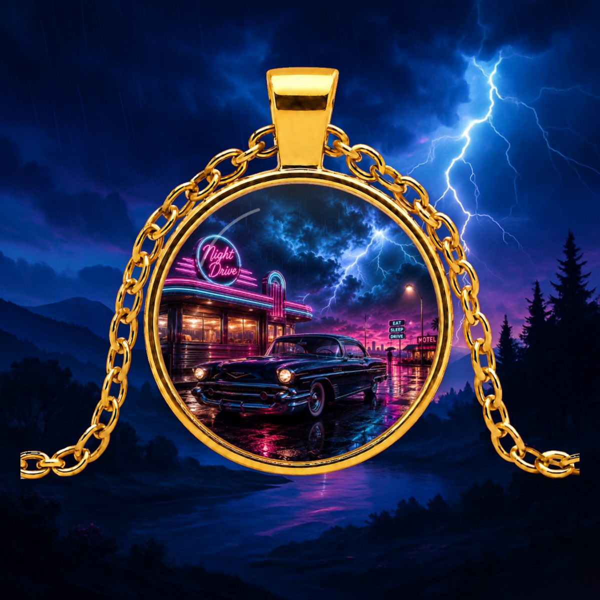 1PC Zinc Alloy Pendant Necklac – Fashion Street Night recenzja i cena