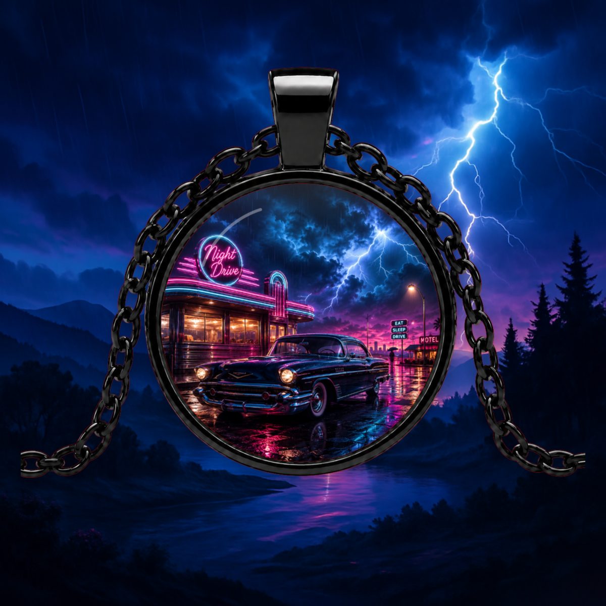 1PC Zinc Alloy Pendant Necklac – Fashion Street Night recenzja i cena