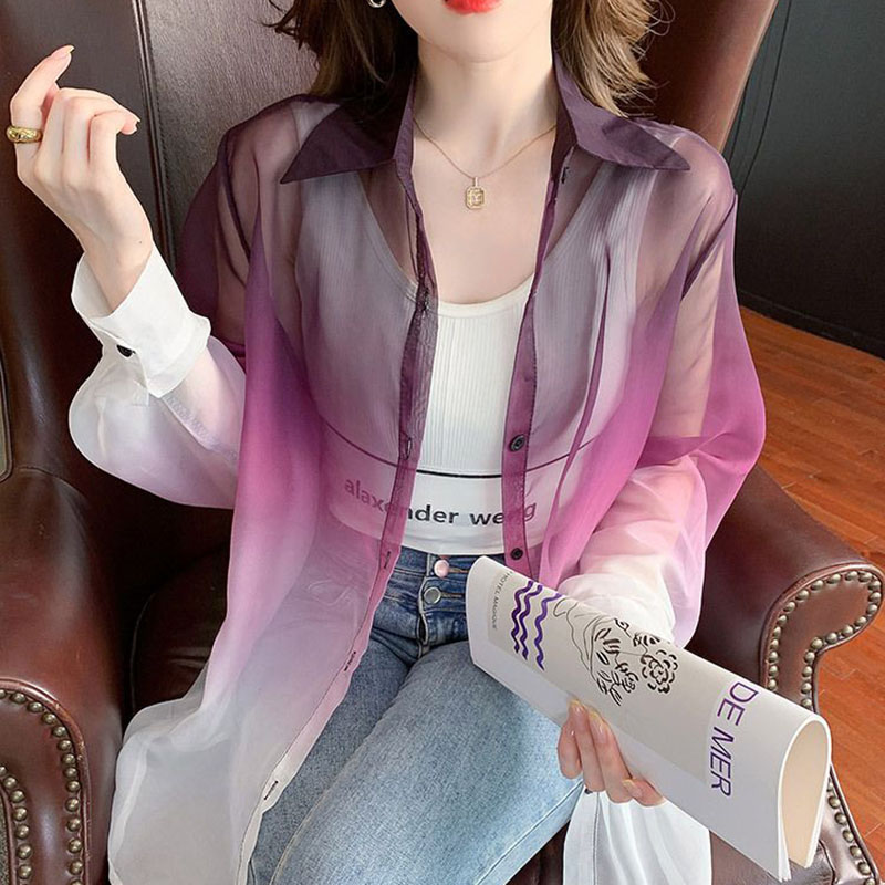 Fashion Gradient Color Chiffon – Street Fashion Korea recenzja i cena
