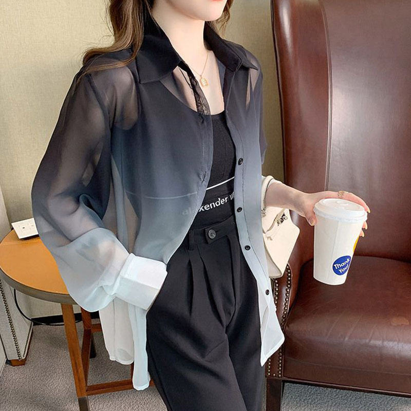 Fashion Gradient Color Chiffon – Street Fashion Korea recenzja i cena