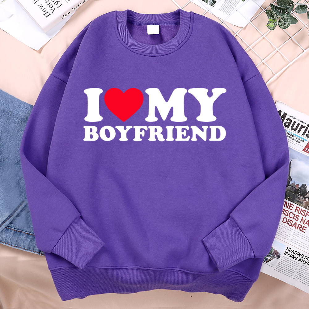 I Love My Boyfriend Letter Pri – Oversized Crewneck Fleece recenzja i cena