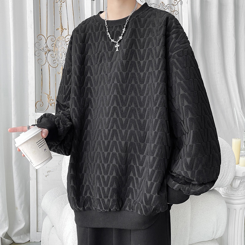 Trendy Oversize Men's Crew Nec – Oversized Crewneck Fleece recenzja i cena