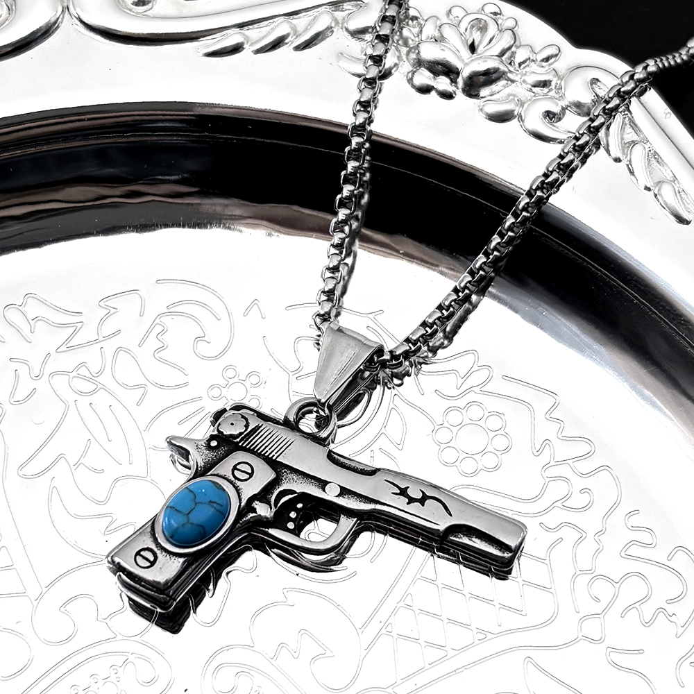 Retor Dark Punk Pistol Necklac – Street Fashion Mood recenzja i cena