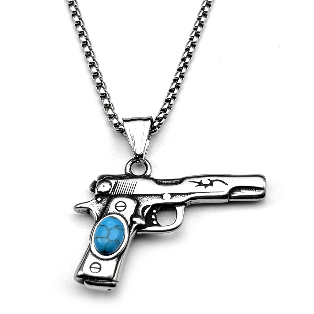 Retor Dark Punk Pistol Necklac – Street Fashion Mood recenzja i cena