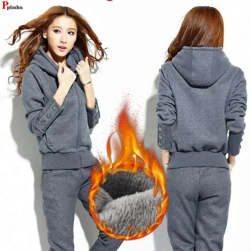 Winter 2 Pieces Sets Hooded Pl – Street Fashion Korean recenzja i cena