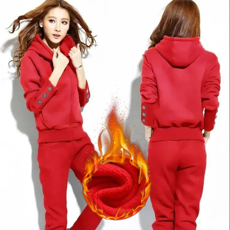Winter 2 Pieces Sets Hooded Pl – Street Fashion Korean recenzja i cena
