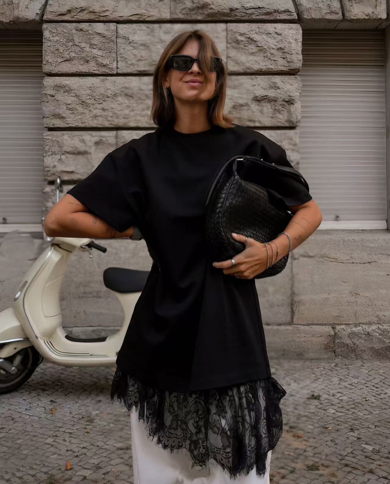 Women's Oversized Half Sleeve  – Longline Tee Oversized recenzja i cena