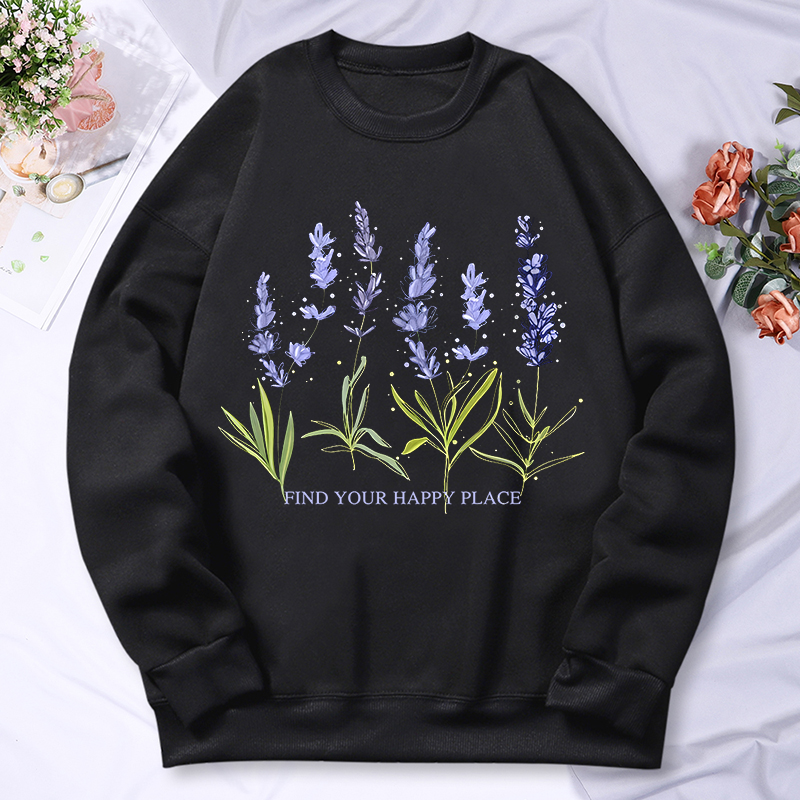 Beautiful Of Lavender Printing – Oversized Crewneck Fleece recenzja i cena