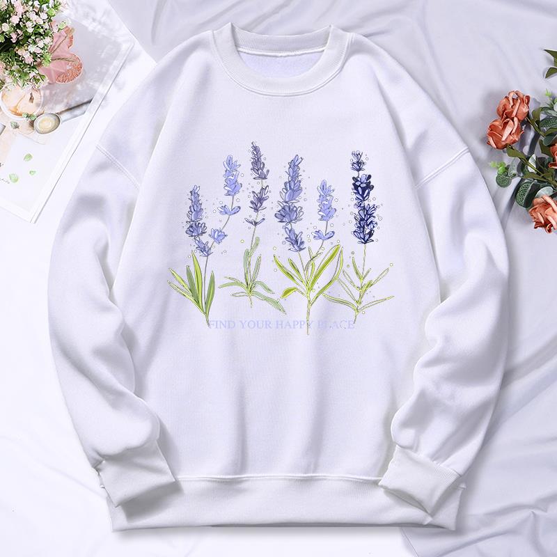 Beautiful Of Lavender Printing – Oversized Crewneck Fleece recenzja i cena