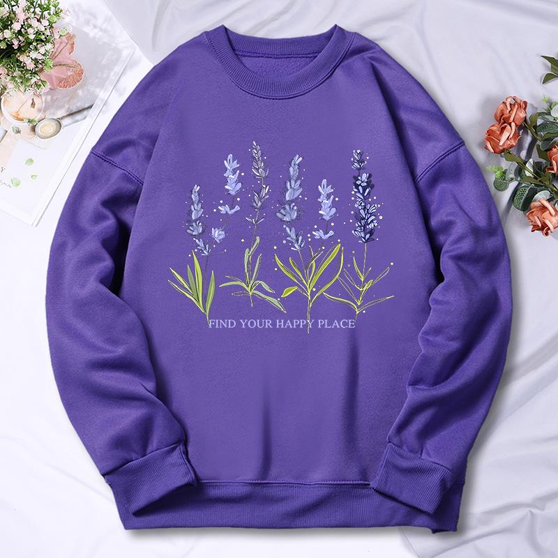 Beautiful Of Lavender Printing – Oversized Crewneck Fleece recenzja i cena