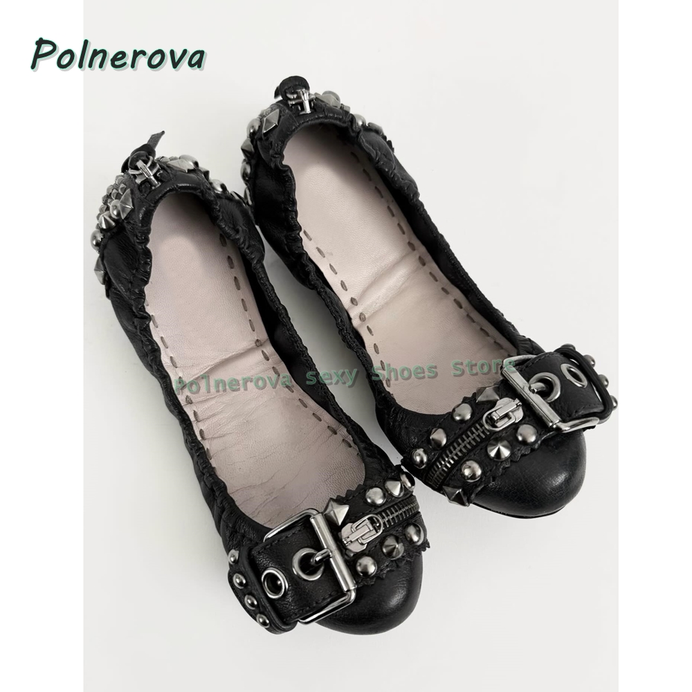 Rivet Belt Buckle Mary Jane Sh – Street Fashion Women recenzja i cena